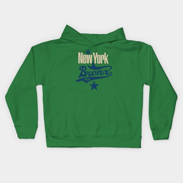 New York Bronx - New York Bronx Schriftzug - Bronx Logo Kids Hoodie by Boogosh